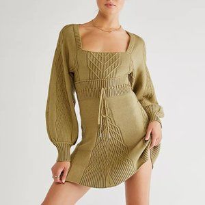 NEW!! Free People Emmaline Mini Dress - Curly Willow